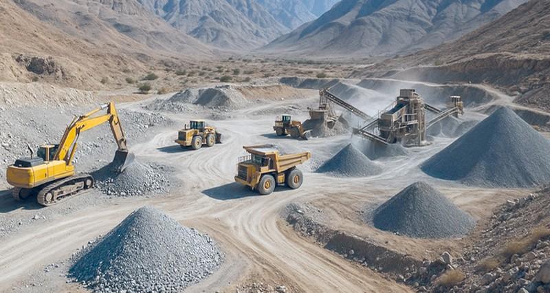 Construction materials quarry landscape