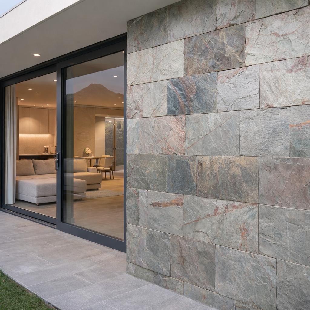 Exterior stone cladding