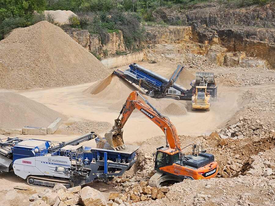 Construction materials stockyard