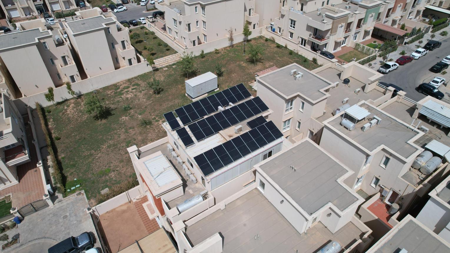 Residential homes in Kurdistan with solar panels