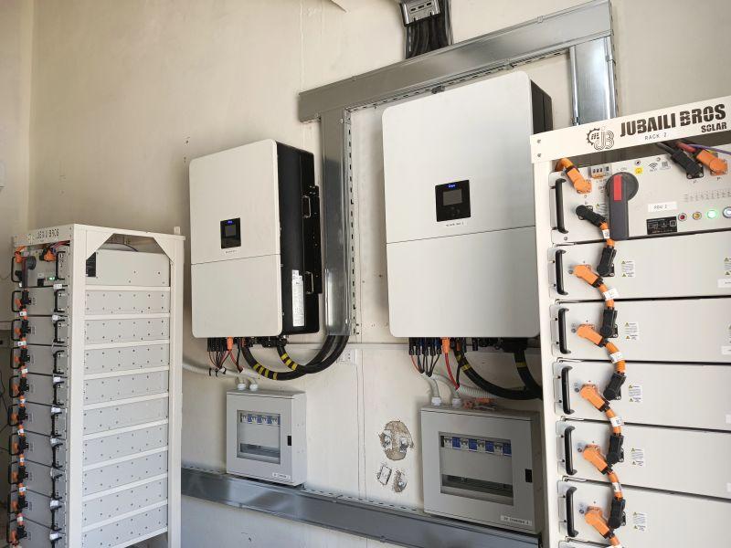 Solar array and supporting structures in Iraq